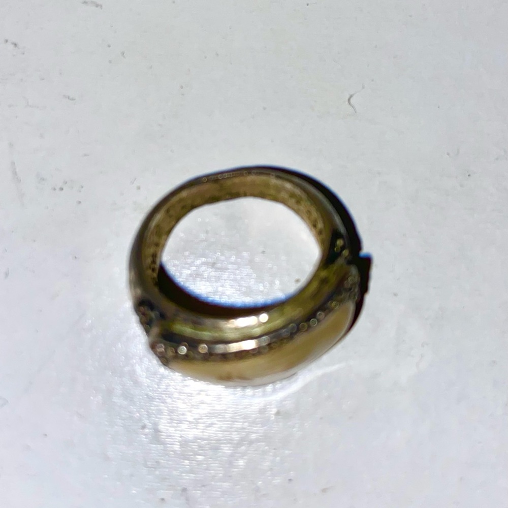 Rare - Silver Vintage Genuine Stone Ring - Picture 7 of 7